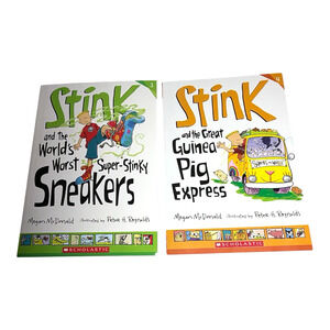 Lot of 2 Stink Children's Paperback Books Megan McDonald Guinea Pig Sneakers 3,4